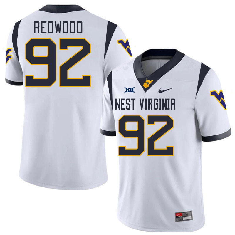 #92 Asani Redwood West Virginia Mountaineers College 2024 New Uniforms Football Jerseys Stitched Sale-White